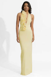 Sheike Halter Floral Maxi Dress